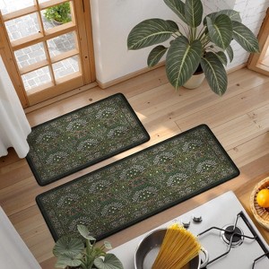 BAGOKIE 2 Pieces Kitchen Rugs Anti-Fatigue Kitchen Mat Set, 17.3"x29" + 17.3"x47" - 1 of 4