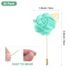 Unique Bargains Ribbon Alloy Outdoor Irregular Flower Lapel Pin 24 Pcs - 3 of 4
