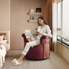 KWPZQEB Swivel Barrel Chair, Modern Accent Chair Comfy Armchair with Gold Metal Legs, Upholstered Reading Chair for Living Room Bedroom - 2 of 4