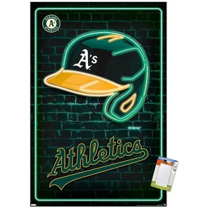 Trends International MLB Oakland Athletics - Neon Helmet 23 Unframed Wall Poster Prints - 1 of 4
