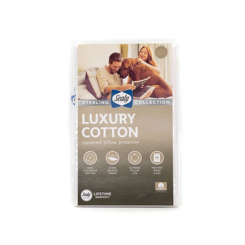 Sealy Luxury Cotton Pillow Protector, 1 of 8