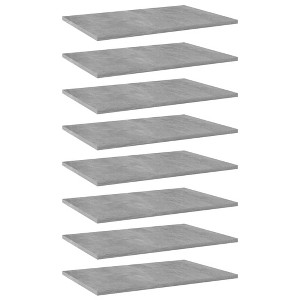 vidaXL Bookshelf Boards 8 pcs Concrete Gray 23.6 in.x15.7 in.x0.6 in. Engineered Wood - 1 of 4