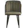 Nordlys Set of 2 Metal and Fabric Dining Chairs Vintage Style Upholstery Dining Room - 2 of 4