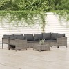 vidaXL Patio Furniture Set Outdoor Armchair with Cushions Gray Poly Rattan - 2 of 4
