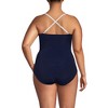 Lands' End Women's Slender Suit V-neck Pleated X-back One Piece Swimsuit Adjustable Straps - 2 of 4