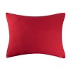 Greenland Home Fashions Snowflakes Sham – Standard Quilted Holiday Pillow Cover in Red & White with Nordic Snowflake Design - 3 of 4