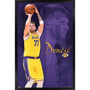 Trends International NBA Los Angeles Lakers - Luka Doncic 25 Framed Wall Poster Prints - 1 of 4