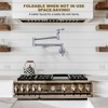 WOWOW Wall Mounted Pot Filler Faucet with Double Joint Swing Arms in Brushed Nickel - 2 of 4