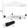 10x10 Pop Up Canopy Tent, Commercial Instant Canopy Shelter with Heavy Duty Wheeled Carry Bag Bonus 4 Sand Bags - 4 of 4