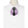 INSPIRE CHIC Women's Rhinestone Brooch Tie Pre-tied Ribbon Ties for Elegant Party - 4 of 4