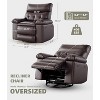 Manual Recliner Chair, 360 Degree Swivel Sofa, Pu Leather Cozy Lounge Chair with Side Pocket - 2 of 4