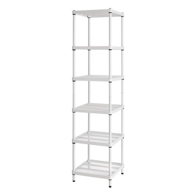 Design Ideas MeshWorks 6 Tier Tower Metal Storage Shelving Unit Rack