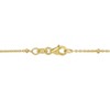 EVERLY JEWELRY | 10K Yellow Gold 1.7mm bead station cable chain Necklace, 16-inch - 4 of 4