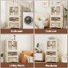 3 Tier Portable Kids Wardrobe Closet with Doors, Plastic Children's Clothing Storage Cabinet with Hanging Rod - 3 of 4
