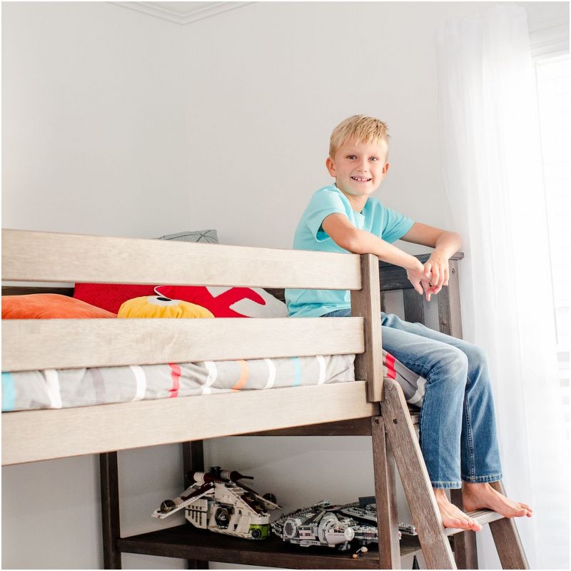Max & Lily L-Shaped Twin over Full Bunk Bed with Bookcase, 5 of 8