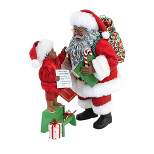 Possible Dreams The Real Santa  -  Two Figurines 10 Inches -  Clothtique  -  6010213  -  Polyester  -  Red