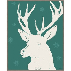 Amanti Art Seasonal Shades V Reindeer by Anne Tavoletti Canvas Wall Art Print Framed 23-in. x 28-in. - 1 of 4