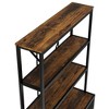 LIVAREEmlen 3-Shelf Metal Bookcase with Drawers for Home Office, Open Bookcase, Vintage Industrial Style Bookcase with LED - 3 of 4