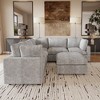 Cloud Couch Modular Sectional Sofa,100.5" V Shaped Couch, Convertible Wide Seater With Ottoman, 6 Seater For Living Room Set - 2 of 4