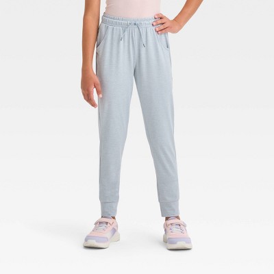 Girls' Soft Stretch Gym Joggers - All In Motion™ Heathered Gray M : Target