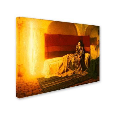 Trademark Fine Art - Henry Ossawa Tanner The Annunciation Matted Framed Art