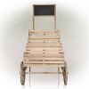 Novelty Wooden Cart Plant Stand with Chalkboard - Alpine Corporation - 4 of 4