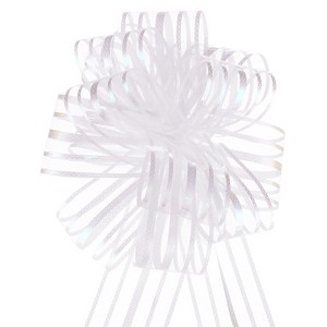 Unique Bargains Christmas Wedding Car Basket Gift Wrapping Large Organza Pull Bow 5 Pcs - 1 of 4