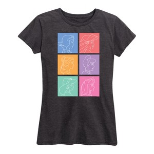 Women's - Disney - Princess Grid Short Sleeve Graphic T-Shirt - 1 of 4