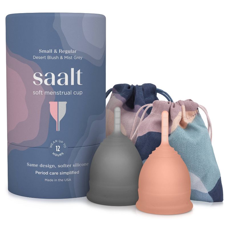 Saalt Soft Menstrual Cups - Small &#38; Regular - 2pk, 1 of 10