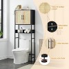 Toilet Storage Cabinet, Over Toilet Shelf, Bathroom Organizer with Rattan Doors, Adjustable Shelf for Bathroom,Restroom,Laundry - 4 of 4