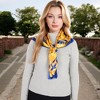 Anna-Kaci Women's Vintage-Inspired Satin Square Scarves with Vibrant Patterns and Bold Feather and Butterfly Motifs - 4 of 4