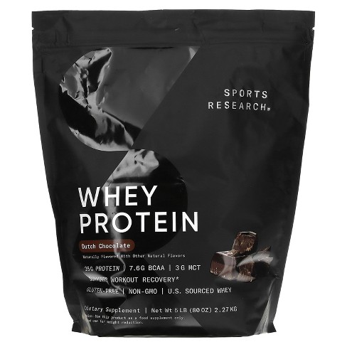Sports Research Whey Protein Isolate, Dutch Chocolate, 5 Lbs (2.27