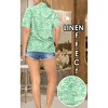 LA LEELA Women's Button Down Blouses Floral Summer Party Blouse Shirt Hawaiian Blouses Short Sleeve Vacation Casual Dress Tee Shirts - 2 of 4