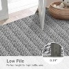 Acekool 5x7 Braided Print Machine Washable Area Rug, Non-Slip Low Pile Accent Carpet, Soft Textured Throw for Living Room Bedroom, Grey - 2 of 4