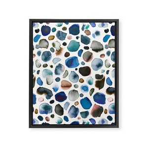 Ninola Design Watercolor Stains Blue Gold Art Canvas - Society6 - 1 of 4