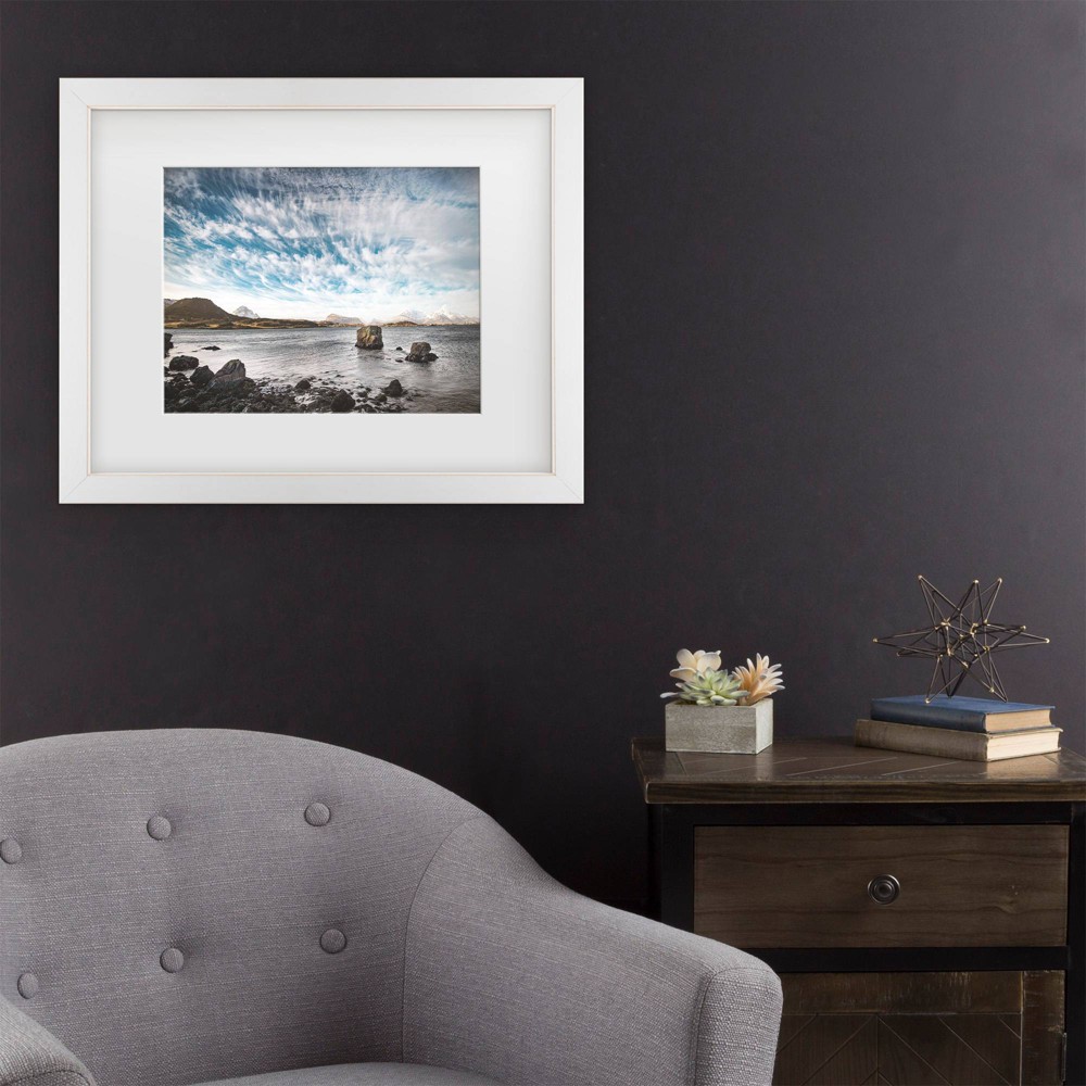 Photos - Other Decoration Trademark Fine Art 16"x20" Philippe Sainte Laudy Clawed Sky Matted Framed Art White