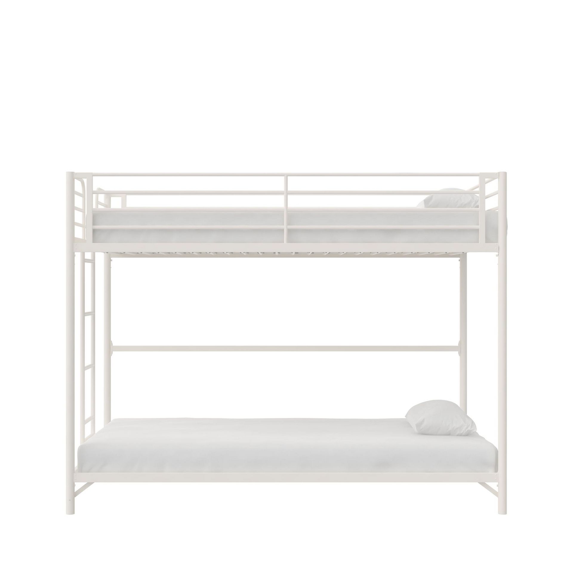 DHP Daven Easy Assembly Kids Metal Bunk Bed, Twin Over Twin, Off White