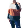 Women's Color Block Off The Shoulder Sweater - Shirley Stone - 2 of 2
