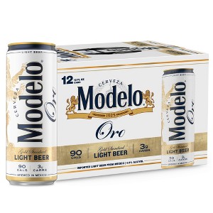 Modelo Oro Lager Light Beer - 12pk/12 fl oz Cans - 1 of 4