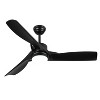 Wanze of Ocean 52 in. Smart Indoor Black App&Remote Remote Downrod Mount Ceiling Fan with 3-Colors Dimmable LED Light and 2 Downrods - 3 of 4
