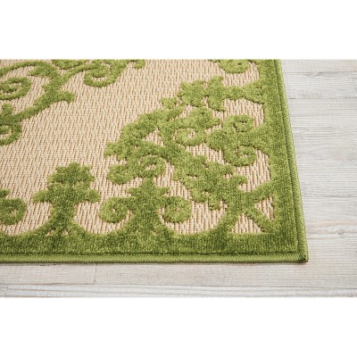EcoChic Green Vine 32" x 4" Synthetic Rectangular Outdoor Rug