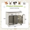 37.4" Dog Crate Furniture, Chew-Resistant Dog Kennel with 2 Drawers and Storage Cabinet, Decorative Dog Cage Side End Table for Small/Medium Dogs - 4 of 4