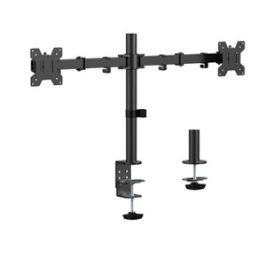 Emerald Dual Monitor Desk Mount for 17-32" Screens, Full Motion Adjustable Arm Stand with Tilt, Swivel, and Cable Management - 1 of 4