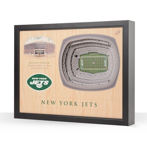 New York Jets 12'' x 12'' 3D Logo Wall Art