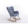 Lyngins Modern Teddy Fabric Home Indoor Rocking Chair,Small Nursery Chair for Bedroom,Kids Room,Living Room - 3 of 4