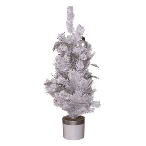 Transpac Artificial 36 in. White Christmas Decorative Tree - 1 of 2