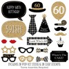 Big Dot of Happiness Adult 60th Birthday - Gold - Birthday Party Photo Booth Props Kit - 20 Count - 2 of 4