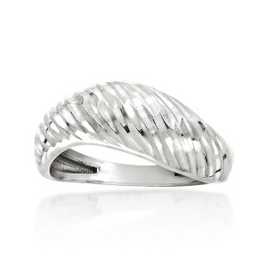Ross-Simons Sterling Silver Diamond-Cut Sculptural Ring - 1 of 4