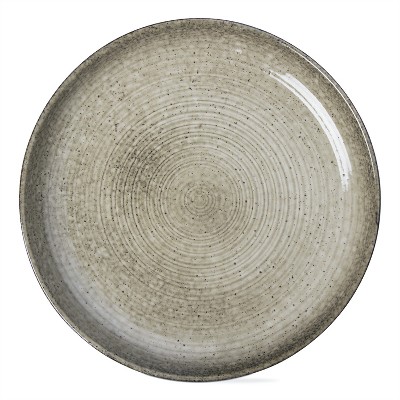 TAG Loft Speckled Reactive Glaze Stoneware Dinnerware Plate 11.25 inch Latte Dishwasher Safe Set 4