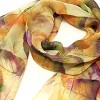 Wrapables Lightweight Sheer Silky Feeling Georgette Scarf, Yellow Leaves - 4 of 4